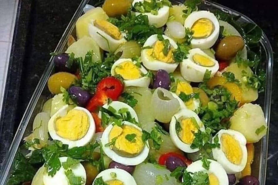 Salada Fácil de Bacalhau Receita Rápido