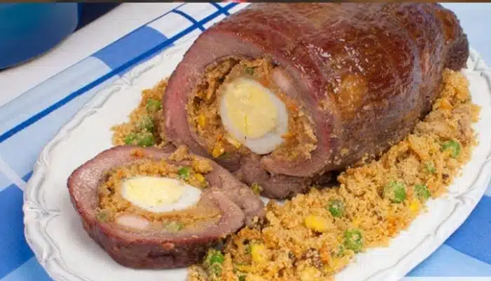 Rápida Receita de Carne Recheada com Farofa