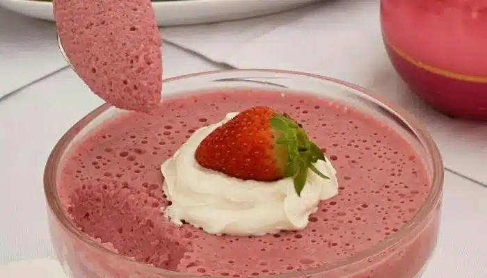 Receita de Mousse de Gelatina de Morango