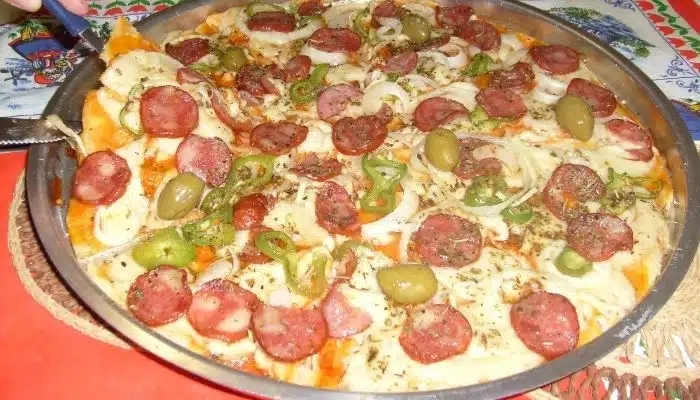 Receita de Pizza de Liquidificador