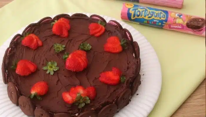 Torta Holandesa de Morango e Chocolate