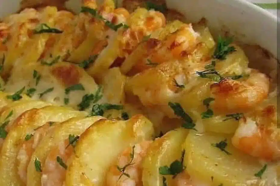 Batata Gratinada com Macarrão