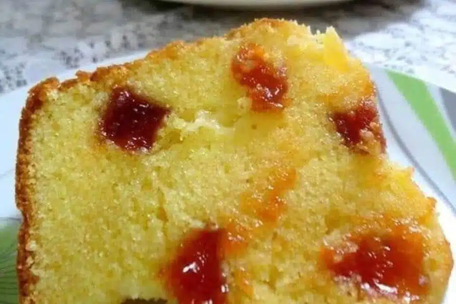 Bolo de Fubá com Queijo e Goiabada