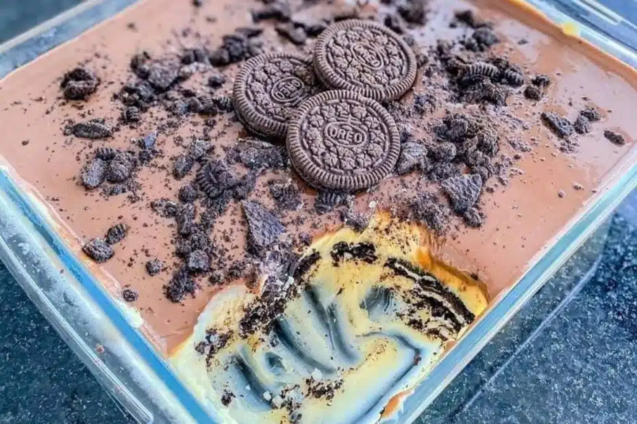 Pavê de Bolacha Oreo com Nutella