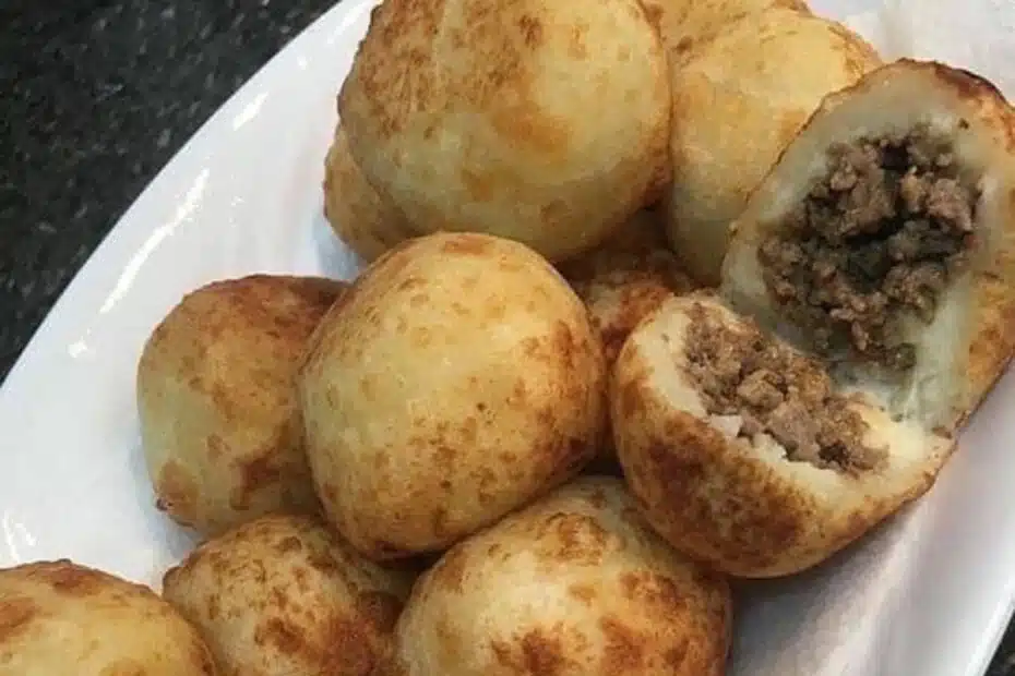 Bolinho de Batata com carne moída