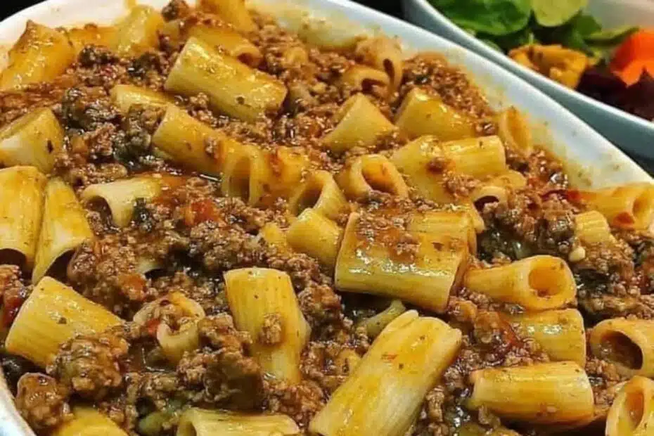 Receita de Macarrão com Carne Moída