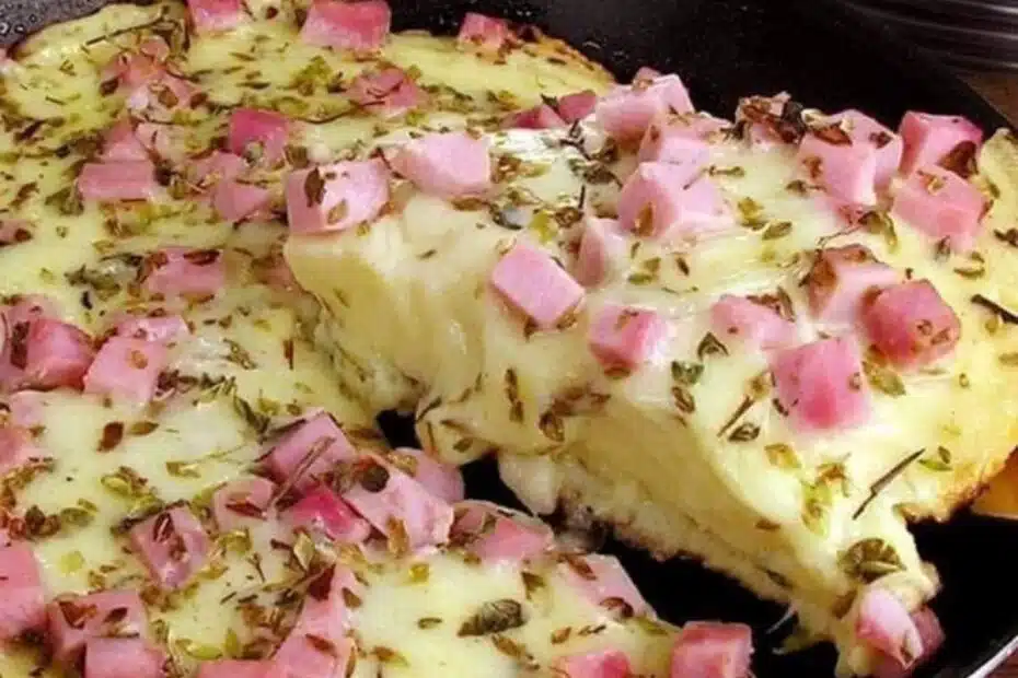 Torta de Presunto e Queijo de Frigideira