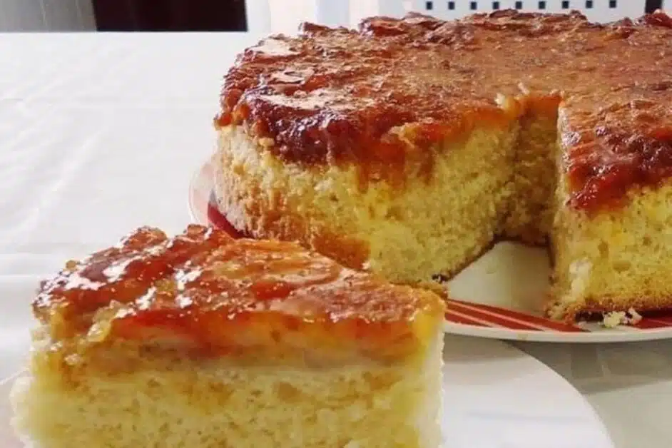 Receita de Bolo de Banana Caramelizado