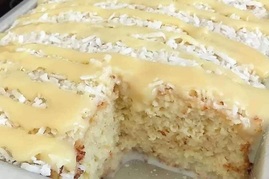 Receita de Bolo de Coco Prático