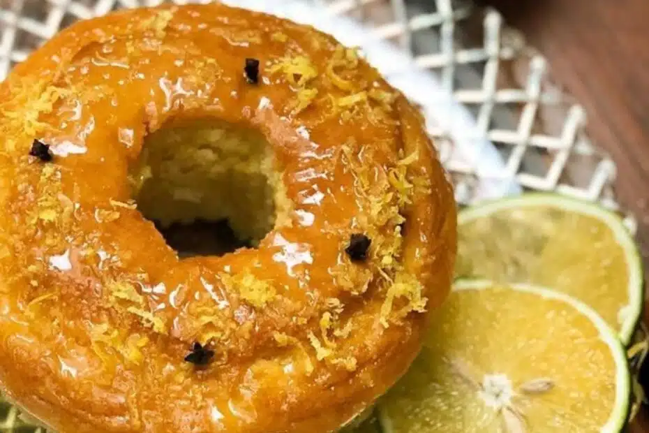 Bolo de Grão-de-Bico com Calda de Laranja