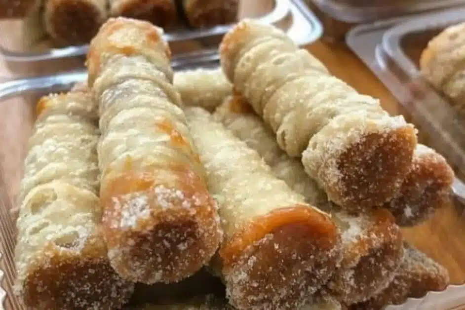 Canudinhos de Doce de Leite com Massa de Pastel