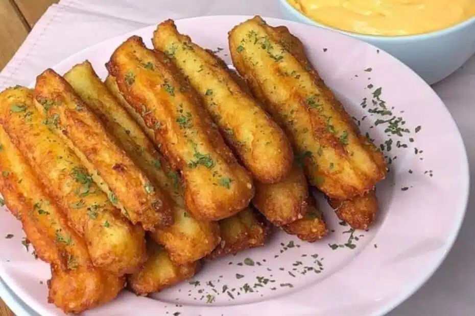 Churros de Batata com Molho de Queijo