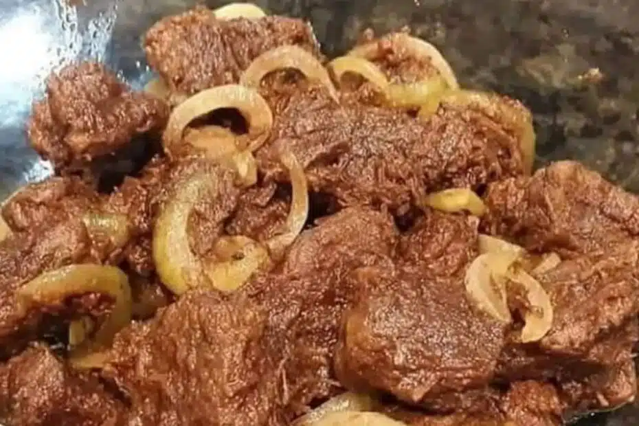 Receita de Carne de panela Acebolada caseira