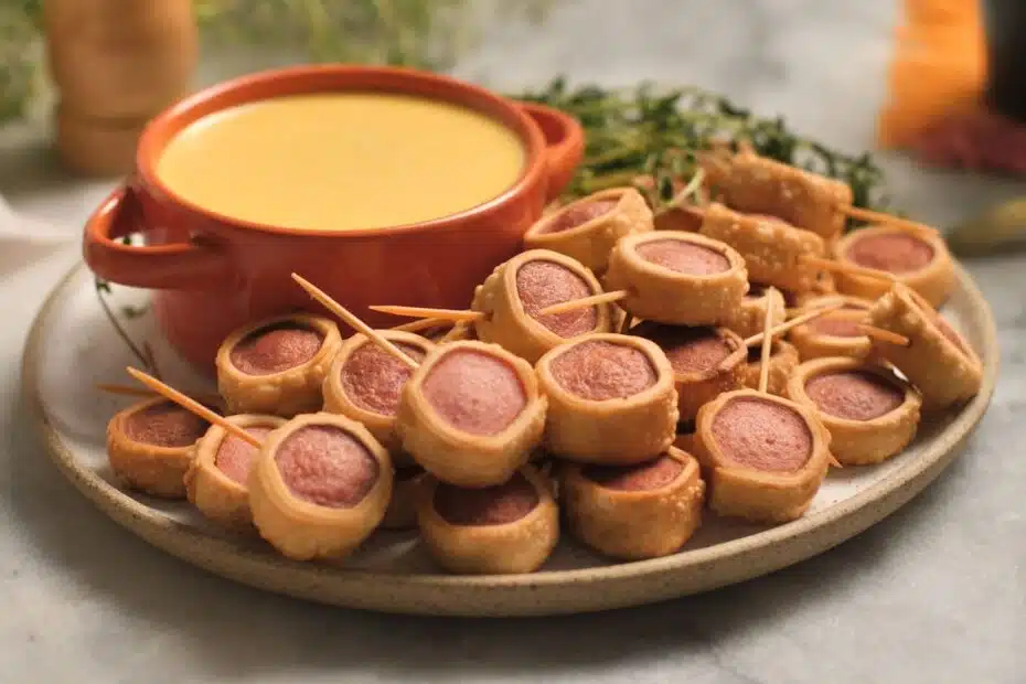 Receita de Enroladinho de Salsicha com Massa de Pastel