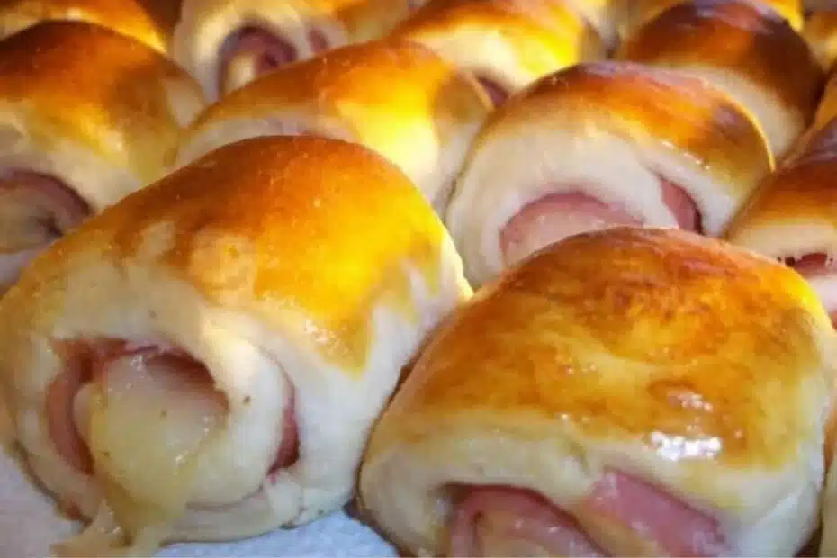 receita de Enroladinhos de Queijo e Presunto