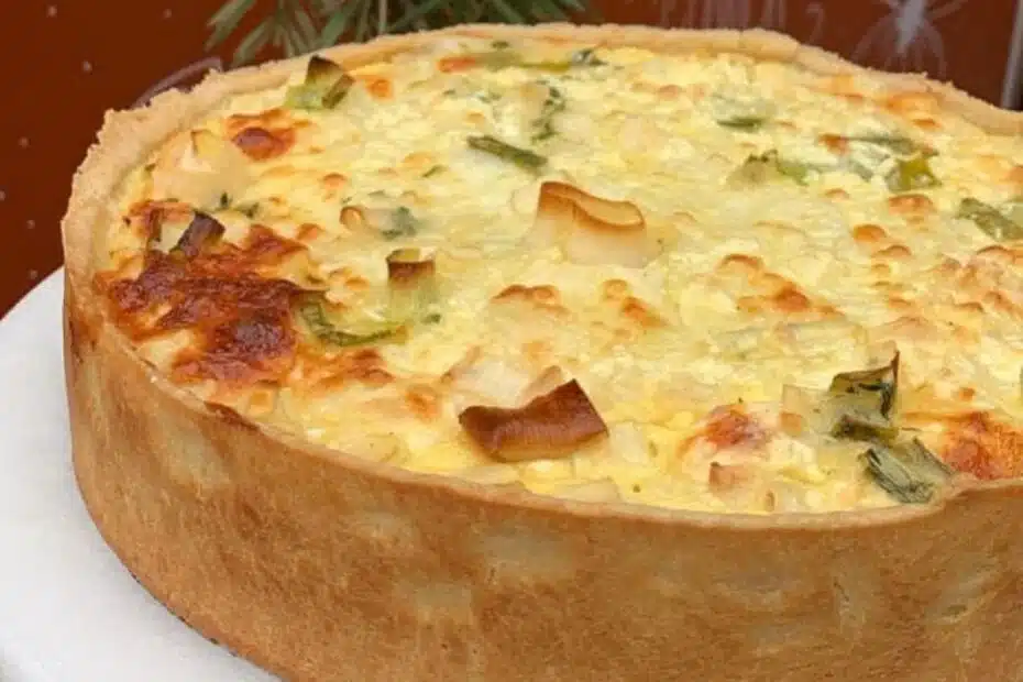 Receita de Quiche de Palmito e Alho Poró