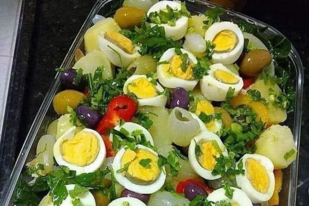 Receita de Salada de Bacalhau Irresistível