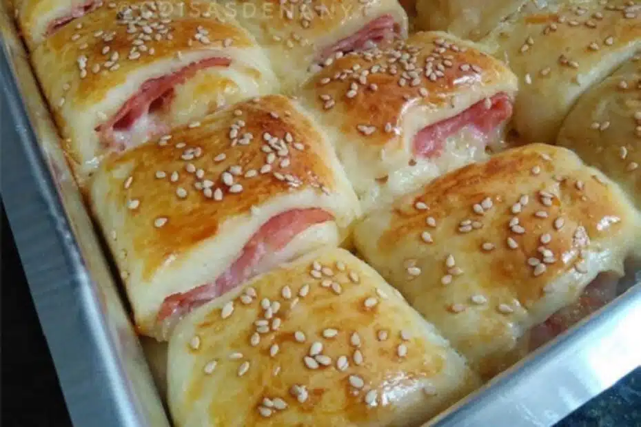 Receita de Enroladinho de Presunto e Queijo