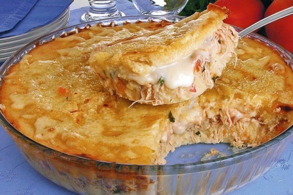 Torta Cremosa De Frango Simples E Deliciosa Receita Rápido