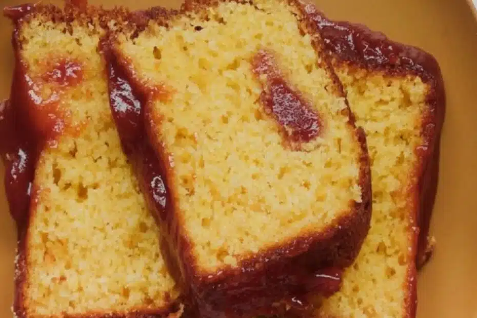 Receita de bolo de fubá com goiabada