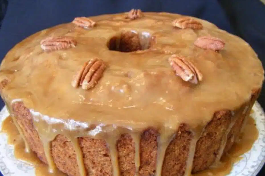 Receita de bolo de nozes com doce de leite