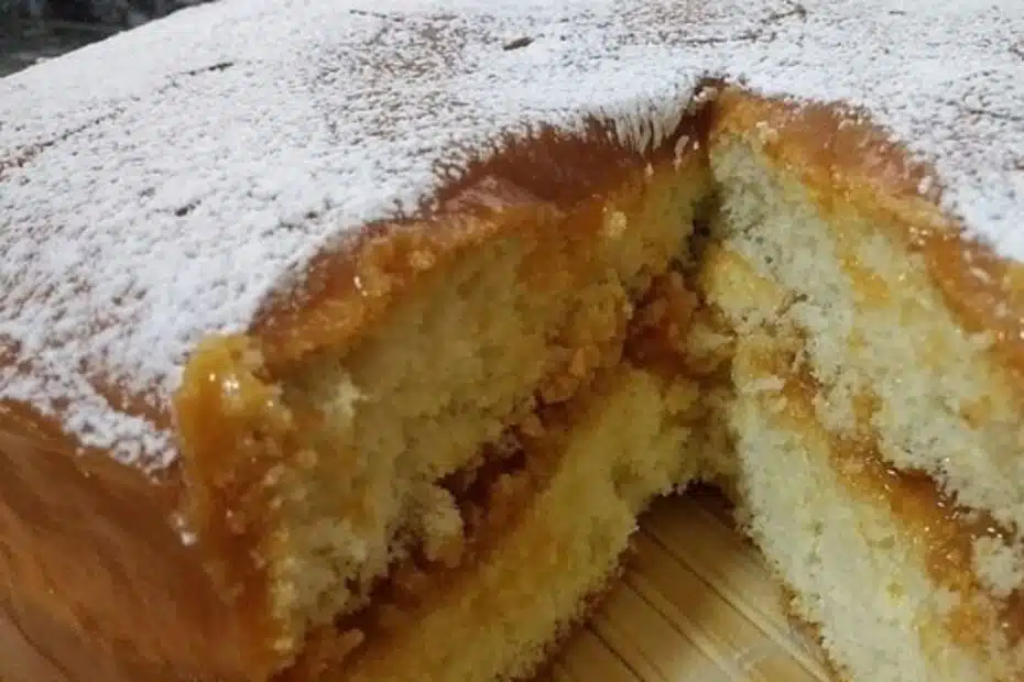 Receita de bolo bem casado com recheio de doce de leite com nozes