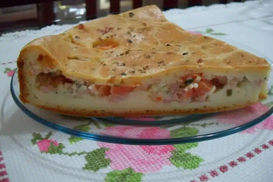 Receita de torta de presunto e queijo