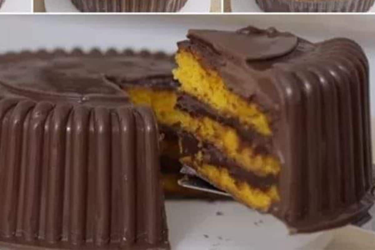 Receita de Bolo Bombom de Cenoura