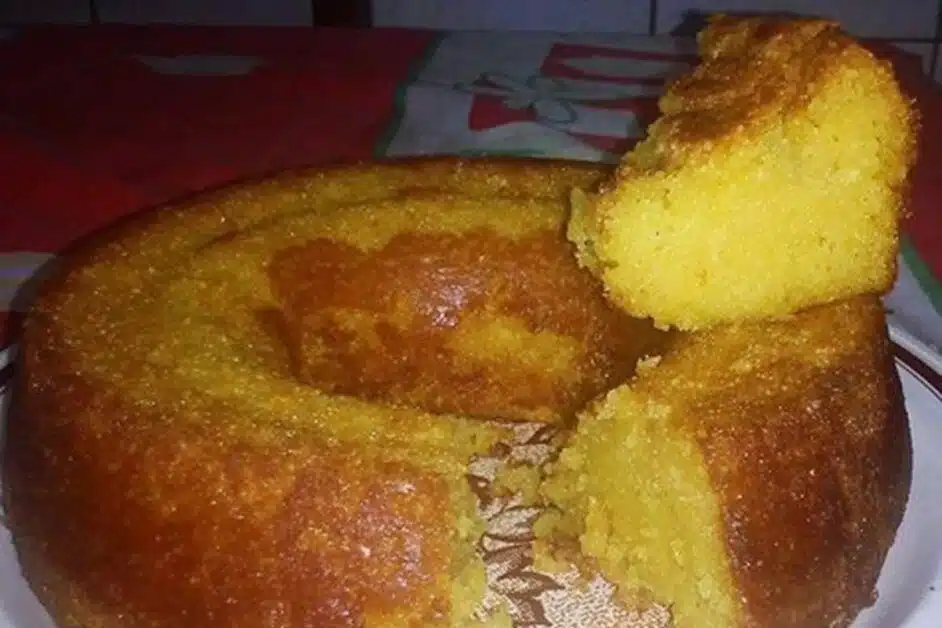 Receita de bolo de milho com coco