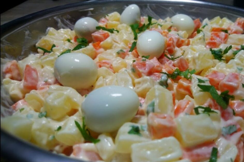 Receita de maionese de ovos com legumes