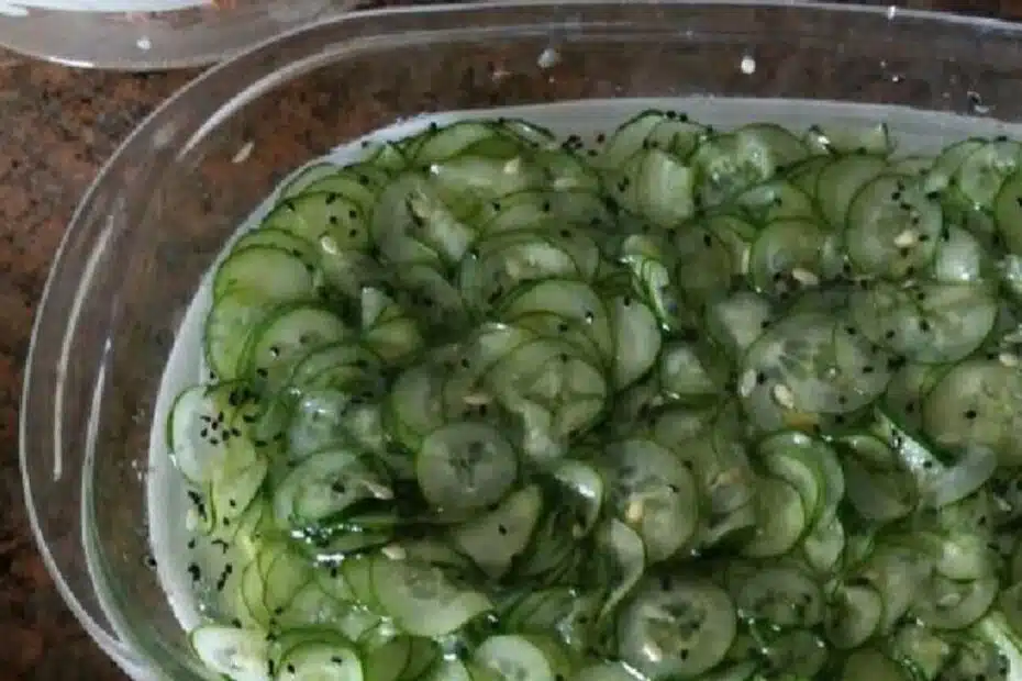 Receita de salada de pepino agridoce