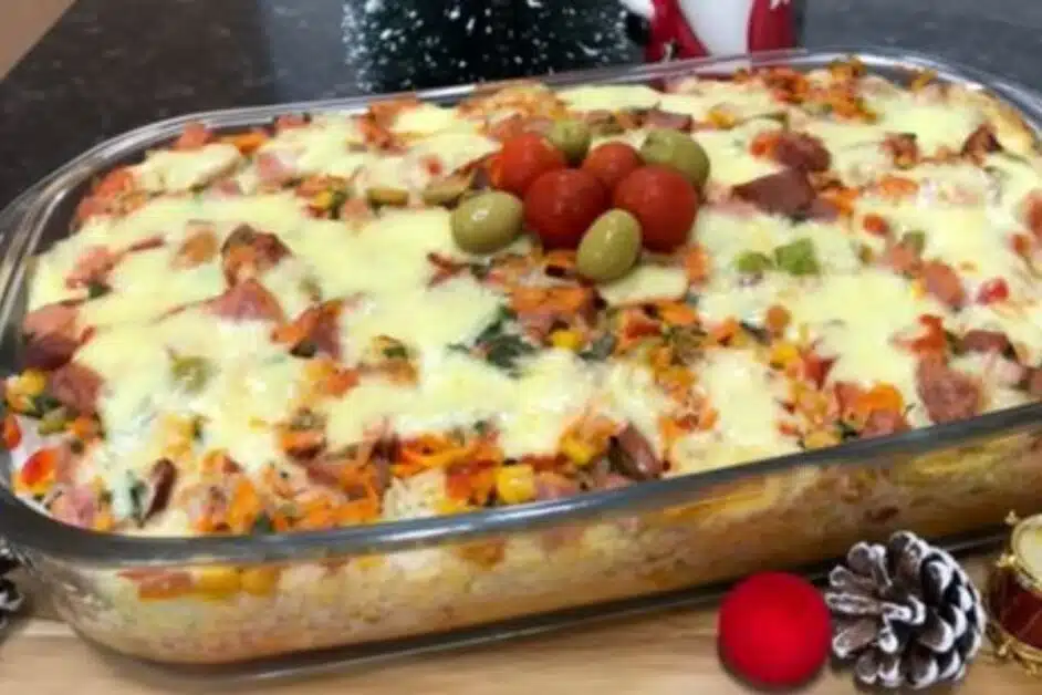 Arroz de Natal Cremoso e Bem Recheado Feito no Forno: Uma Delícia para ...