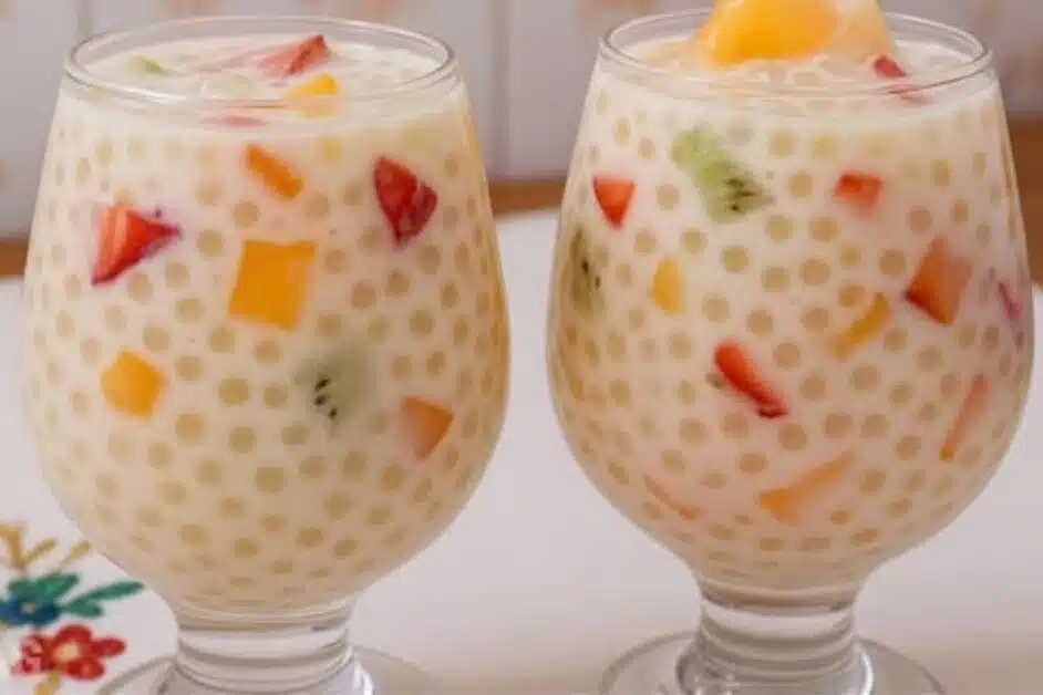 Sagu de frutas delicioso