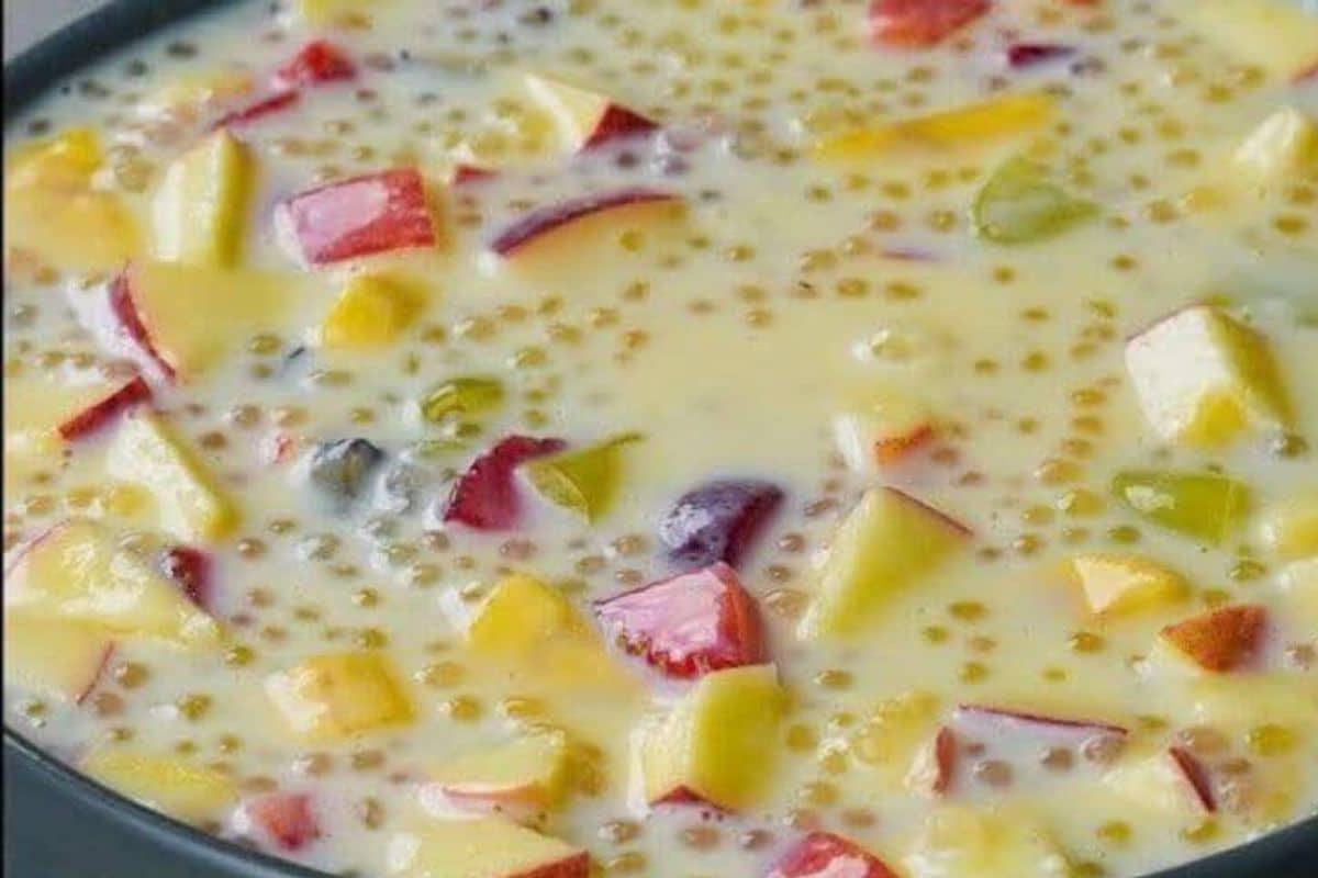 Sagu com Frutas que Derrete na Boca