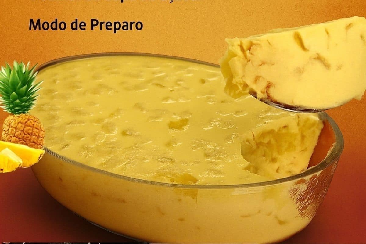 Minha Sobremesa de Abacaxi na Travessa que ninguém consegue parar de comer