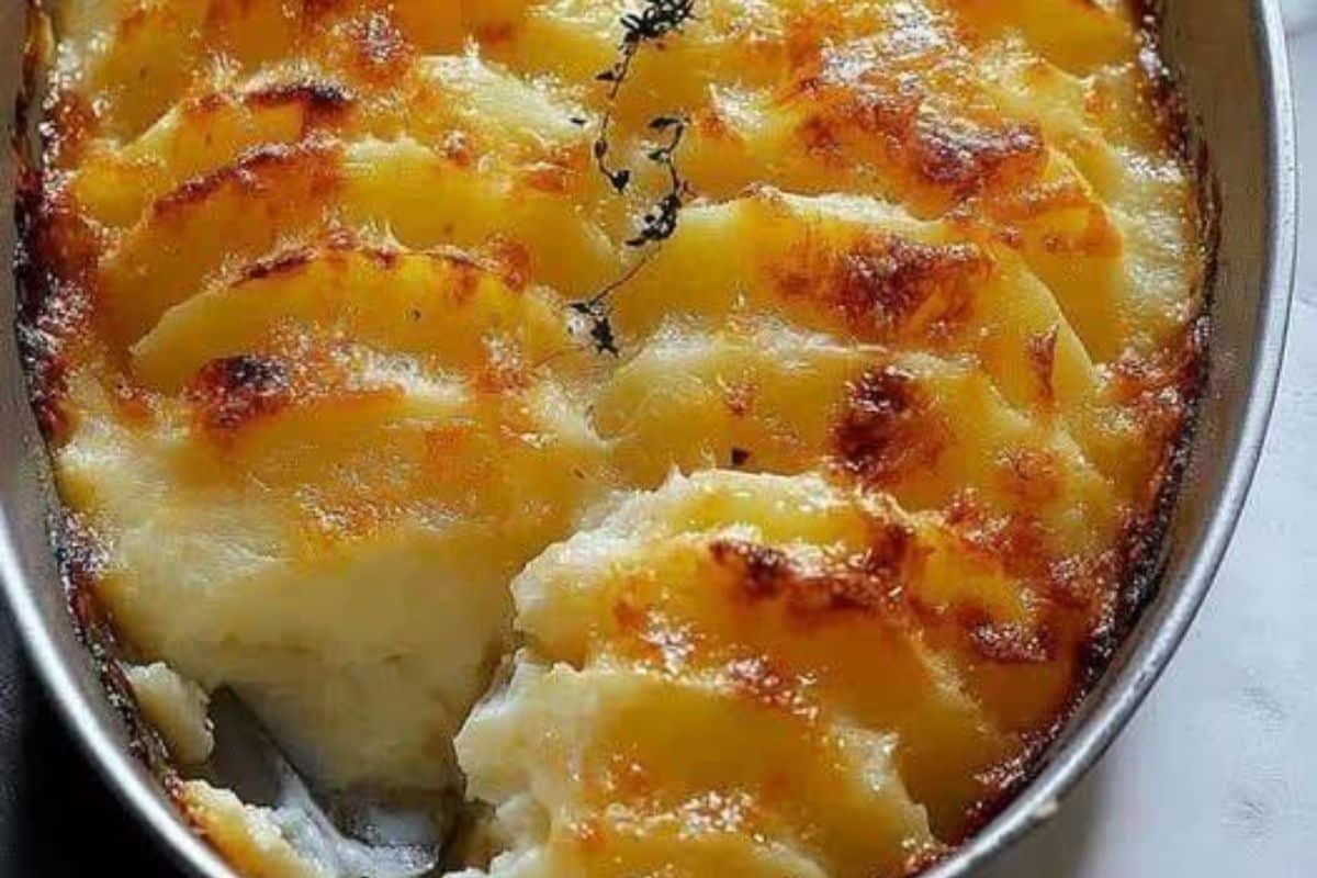 Batata Gratinada Vegana tão cremosa que ninguém acredita que não leva leite