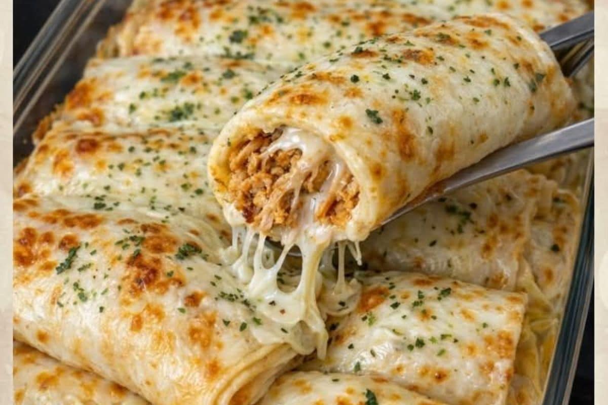 Panqueca de Frango com Queijo e Mussarela Gratinada Mais Irresistível Que Existe