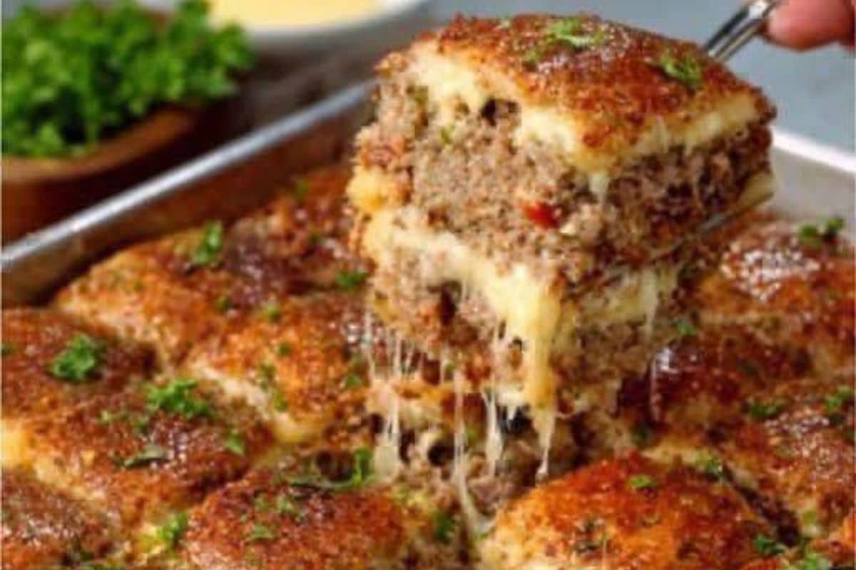 Kibe de Forno Recheado com Queijo Irresistível Que Some da Travessa