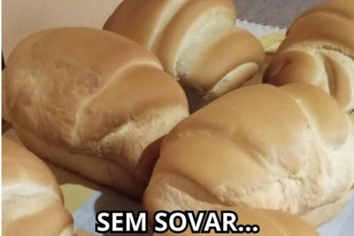 Pão Caseiro Que Não Precisa Sovar Mais Fácil do Mundo e Inacreditavelmente Fofinho