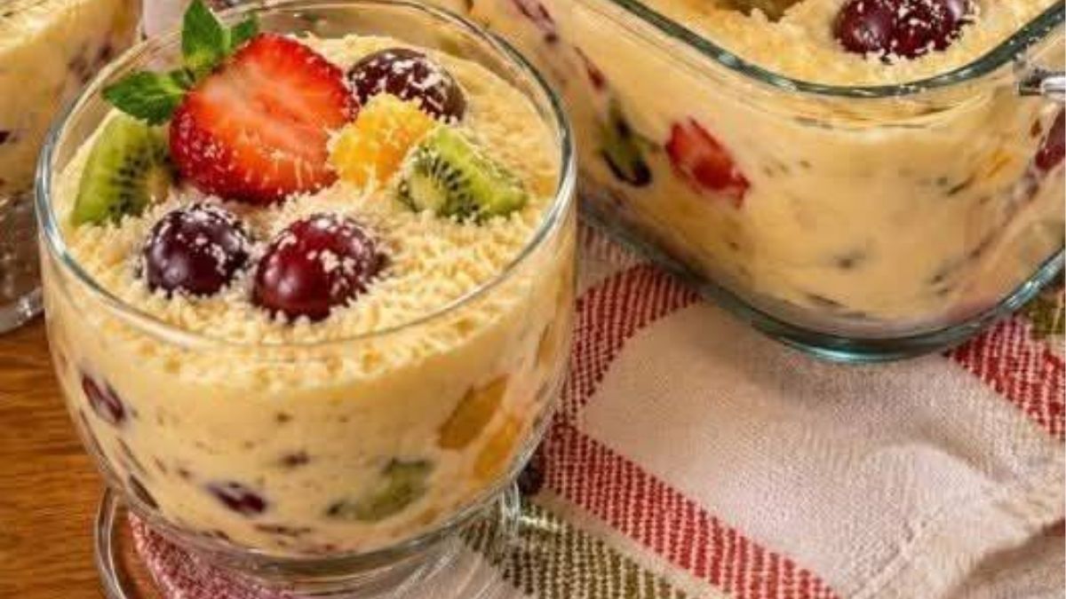 Creme de Ninho com Frutas Geladinho Que Parece Sobremesa de Festa: Fácil, Cremoso e Impossível Comer Só Uma Colherada