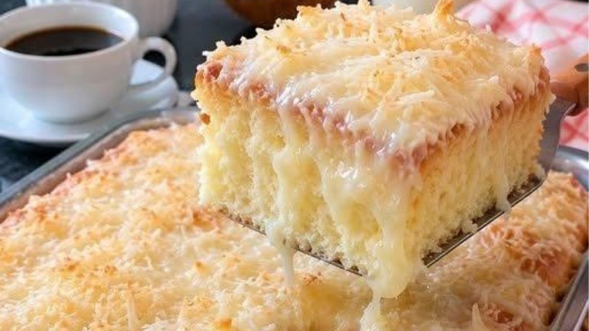 Pão de Forma com Cobertura de Coco Super Cremoso